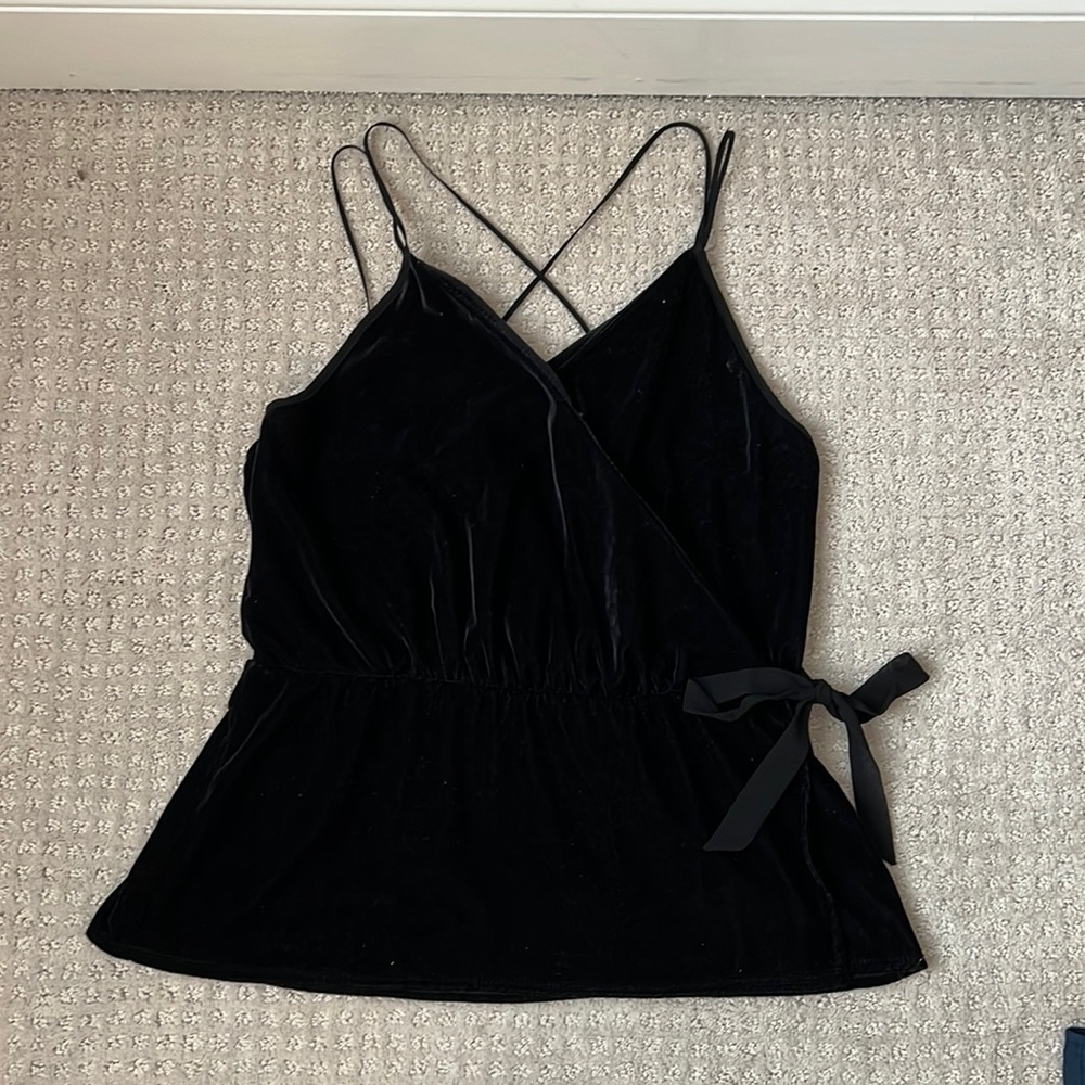 Black velvet top